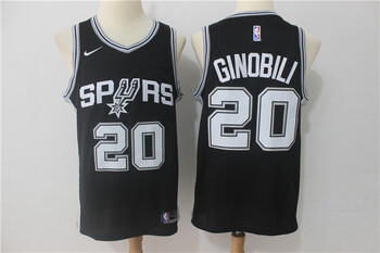 #20 Manu Ginobili San Antonio Spurs Fanatics Fast Break Replica Jersey Association Edition black MEN WOMEN YOUTH S-6XL SIZE