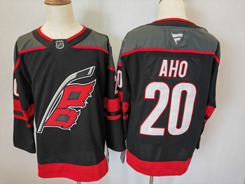 #20 Sebastian Aho Carolina Hurricanes  Black Alternate stitched hockey Jersey MEN WOMEN YOUTH S-6XL SIZE