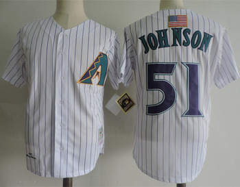 2001 Vintage Baseball 51 Randy Johnson Retro Jersey Cool Base Cooperstown Embroidery And Stitched Breathable Retire MEN WOMEN YOUTH S-6XL SIZE
