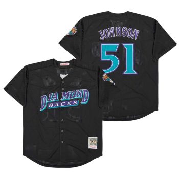 2001 Vintage Baseball 51 Randy Johnson Retro Jersey black men women youth size S-6XL