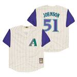 2001 Vintage Baseball 51 Randy Johnson Retro Jersey cream men women youth size S-6XL