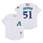 2001 Vintage Baseball 51 Randy Johnson white Retro Jersey men women youth size S-6XL