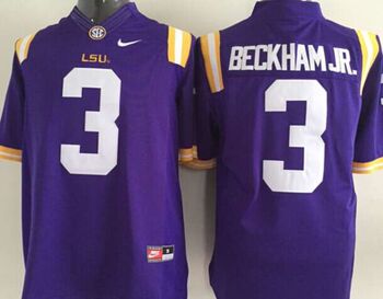 2015 LSU Tigers #3 Odell Beckham Jr purple Football Jersey MEN WOMEN YOUTH S-6XL SIZE