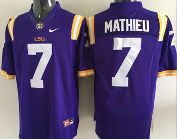 2015 LSU Tigers 7 MATHIEU Football Jersey MEN WOMEN YOUTH S-6XL SIZE