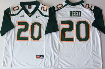 2018 Miami Hurricanes White 20 REED Football Jersey MEN WOMEN YOUTH S-6XL SIZE