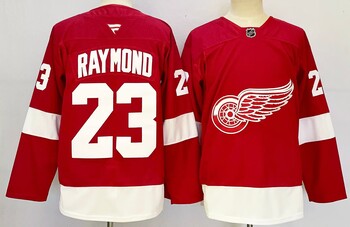 #23 Lucas Raymond Detroit Red Wings stitched hockey jersey red MEN WOMEN YOUTH S-6XL SIZE