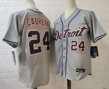 #24 Miguel Cabrera Detroit Tigers baseball jersey grey MEN WOMEN YOUTH S-6XL SIZE