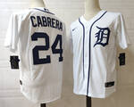 #24 Miguel Cabrera Detroit Tigers baseball jersey white