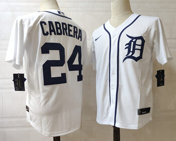 #24 Miguel Cabrera Detroit Tigers baseball jersey white MEN WOMEN YOUTH S-6XL SIZE