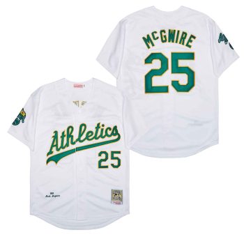 #25 Mark McGwire Oakland A’s retro Jersey white men women youth size S-6XL