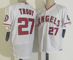 #27 Mike Trout White Los Angeles Angels Home Elite baseball jersey MEN WOMEN YOUTH S-6XL SIZE