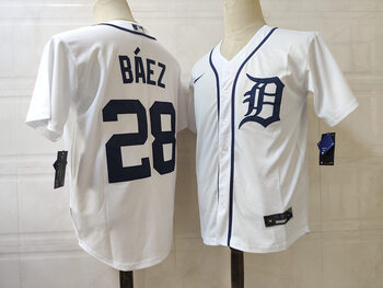 #28 Javier Baez Detroit Tigers stitched baseball  jersey white MEN WOMEN YOUTH S-6XL SIZE