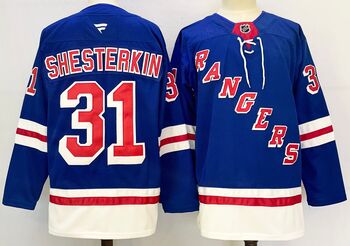 #31 Igor Shesterkin New York Rangers stitched hockey jersey-blue MEN WOMEN YOUTH S-6XL SIZE