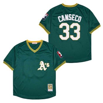 #33 Jose Canseco Oakland A’s retro Jersey green version men women youth size S-6XL