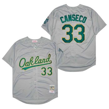 #33 Jose Canseco Oakland A’s retro Jersey grey men women youth size S-6XL