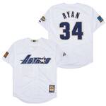 #34 Nolan Ryan Houston Astros retro baseball Jersey white men women youth size S-6XL