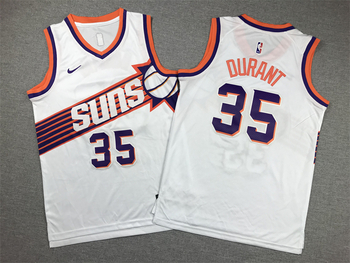 #35 Kevin Durant Phoenix Suns Fast Break basketball Jersey Association Edition White MEN WOMEN YOUTH S-6XL SIZE