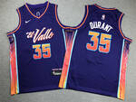 #35 Kevin Durant Phoenix Suns Fast Break  basketball Jersey city Edition purple MEN WOMEN YOUTH S-6XL SIZE