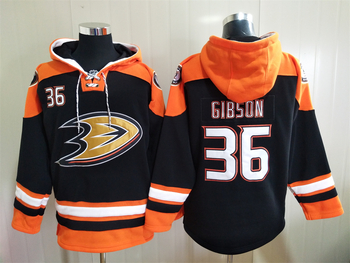 #36 GIBSON  Ducks Alternate stitched hoodie jersey MEN WOMEN YOUTH S-6XL SIZE