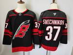 #37 SVECHNIKOV Carolina Hurricanes  Black Alternate stitched hockey Jersey MEN WOMEN YOUTH S-6XL SIZE