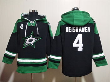 #4 HEISKANEN  Dallas Stars stitched hoodie Jersey black MEN WOMEN YOUTH S-6XL SIZE