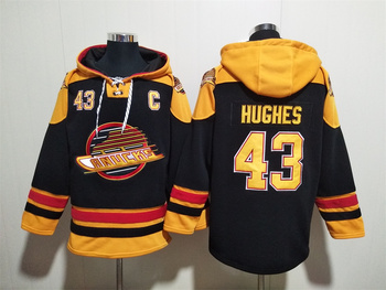 #43 Quinn Hughes Vancouver Canucks stitched hoodie jersey MEN WOMEN YOUTH S-6XL SIZE