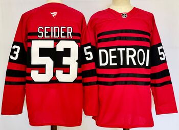 #53 Moritz SeiderDetroit Red Wings stitched hockey jersey MEN WOMEN YOUTH S-6XL SIZE
