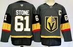 #61 Mark Stone Vegas Golden Knights stitched hockey jersey with C patch