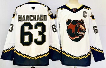 #63 Brad Marchand white Boston Bruins stitched hockey jersey MEN WOMEN YOUTH S-6XL SIZE