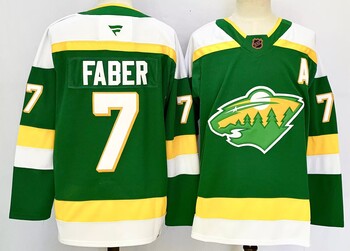 #7 Brock Faber Minnesota Wild  stitched hockey jersey MEN WOMEN YOUTH S-6XL SIZE