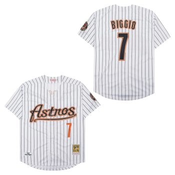 #7 Craig Biggio Signed retro Houston Astros Baseball Jersey men women youth size S-6XL