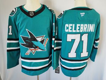 #71 CELEBRINI San Jose SHARKS stitched hockey jersey MEN WOMEN YOUTH S-6XL SIZE