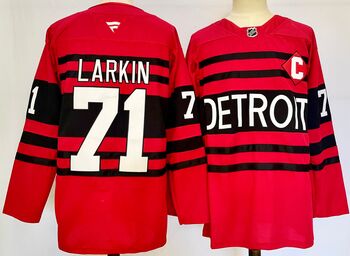 #71 Dylan Larkin Detroit Red Wings stitched hockey jersey Red with C patch new style MEN WOMEN YOUTH S-6XL SIZE