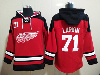 #71 Dylan Larkin Detroit Red Wings stitched hoodie jersey MEN WOMEN YOUTH S-6XL SIZE