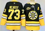 #73  Charlie McAvoy Black Boston Bruins 100th Anniversary Premier Breakaway hockey jersey MEN WOMEN YOUTH S-6XL SIZE