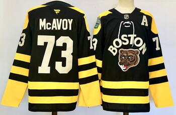 #73  Charlie McAvoy Black Boston Bruins Premier Breakaway hockey jersey MEN WOMEN YOUTH S-6XL SIZE