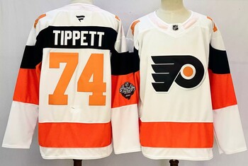 #74 Owen Tippett Philadelphia Flyers stitched hockey jersey-white MEN WOMEN YOUTH S-6XL SIZE