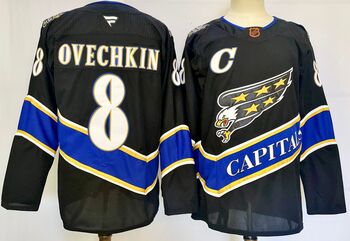 #8 Alexander Ovechkin Washington Capitals Breakaway stitched hockey jersey-black MEN WOMEN YOUTH S-6XL SIZE
