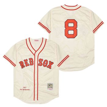 #8 Carl Yastrzemski Boston Red Sox Jersey Mitchell & Ness men women youth size S-6XL