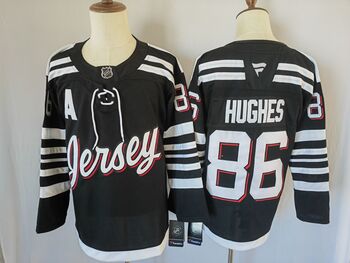 #86 Jack Hughes New Jersey Devils Breakaway stitched hockey jersey-black MEN WOMEN YOUTH S-6XL SIZE