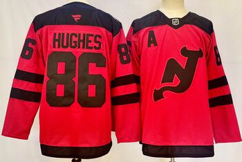 #86 Jack Hughes New Jersey Devils Breakaway stitched hockey jersey-red MEN WOMEN YOUTH S-6XL SIZE