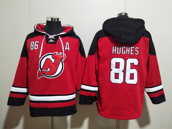 #86 Jack Hughes New Jersey Devils Breakaway stitched hoodie jersey MEN WOMEN YOUTH S-6XL SIZE