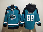 #88 BURNS San Jose SHARKS stitched hoodie jersey MEN WOMEN YOUTH S-6XL SIZE
