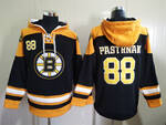 #88 David Pastrnak black Boston Bruins Premier stitched hoodie jersey