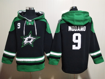 #9  MODANO Dallas Stars stitched hoodie Jersey black MEN WOMEN YOUTH S-6XL SIZE