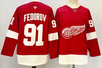#91 Sergei Fedorov Detroit Red Wings stitched hockey jersey MEN WOMEN YOUTH S-6XL SIZE