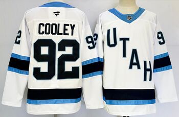 #92 COOLEY  Utah Hockey stitched hockey jersey-white MEN WOMEN YOUTH S-6XL SIZE