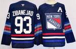 #93 Mika Zibanejad New York Rangers stitched hockey jersey-navy