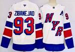 #93 Mika Zibanejad New York Rangers stitched hockey jersey-white MEN WOMEN YOUTH S-6XL SIZE