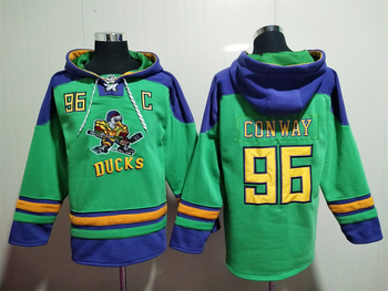 #96 Charlie Conway Ducks Alternate stitched hoodie jersey MEN WOMEN YOUTH S-6XL SIZE